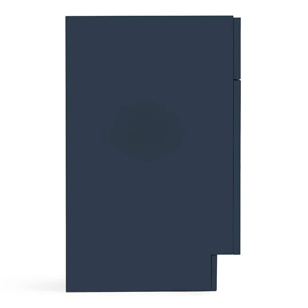 Ariel Hamlet 72 In. Double Sink Base Cabinet In Midnight Blue