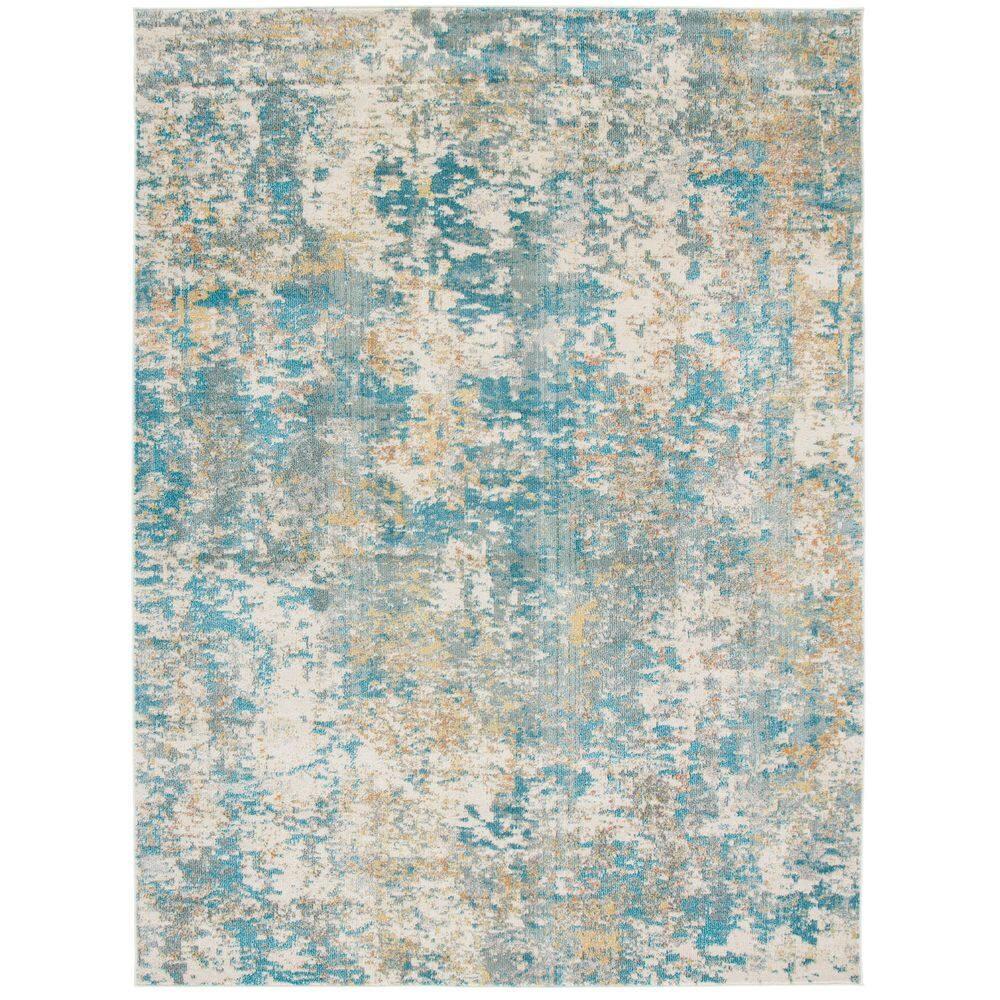 Madison MAD453 Power Loomed Indoor Area Rug - Teal/Gold - 8'x10' - Safavieh