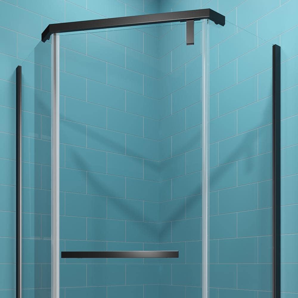 36 in. W x 72 in. H Neo Angle Pivot Semi Frameless Corner Shower Enclosure