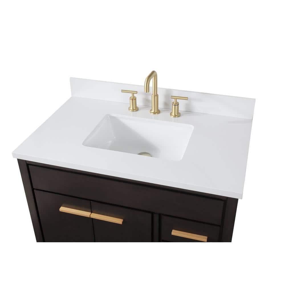36" Tennant Brand Beatrice Modern Espresso Wenge Bathroom Sink Vanity TB-9838DK-V36