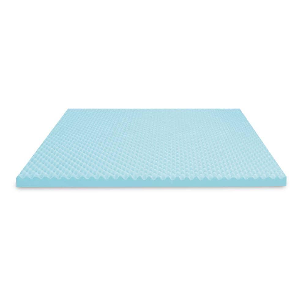 BodiPEDIC 2.5'' Gel Memory Foam Convoluted Mattress Topper