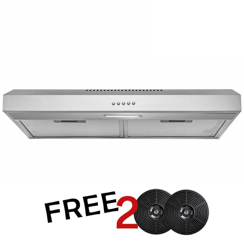 24" Convertible Under Cabinet Range Hood in Stainless Steel with Carbon Filters