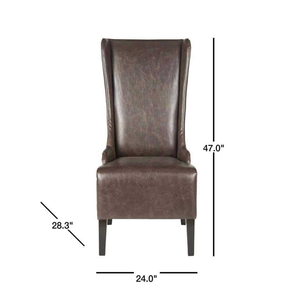 Bacall 20" H Dining Chair - MCR4501 - Antique Brown - Safavieh Couture