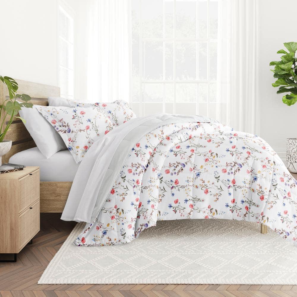 Becky Cameron Down-Alternative Comforter Set in Meadow Floral Stripe