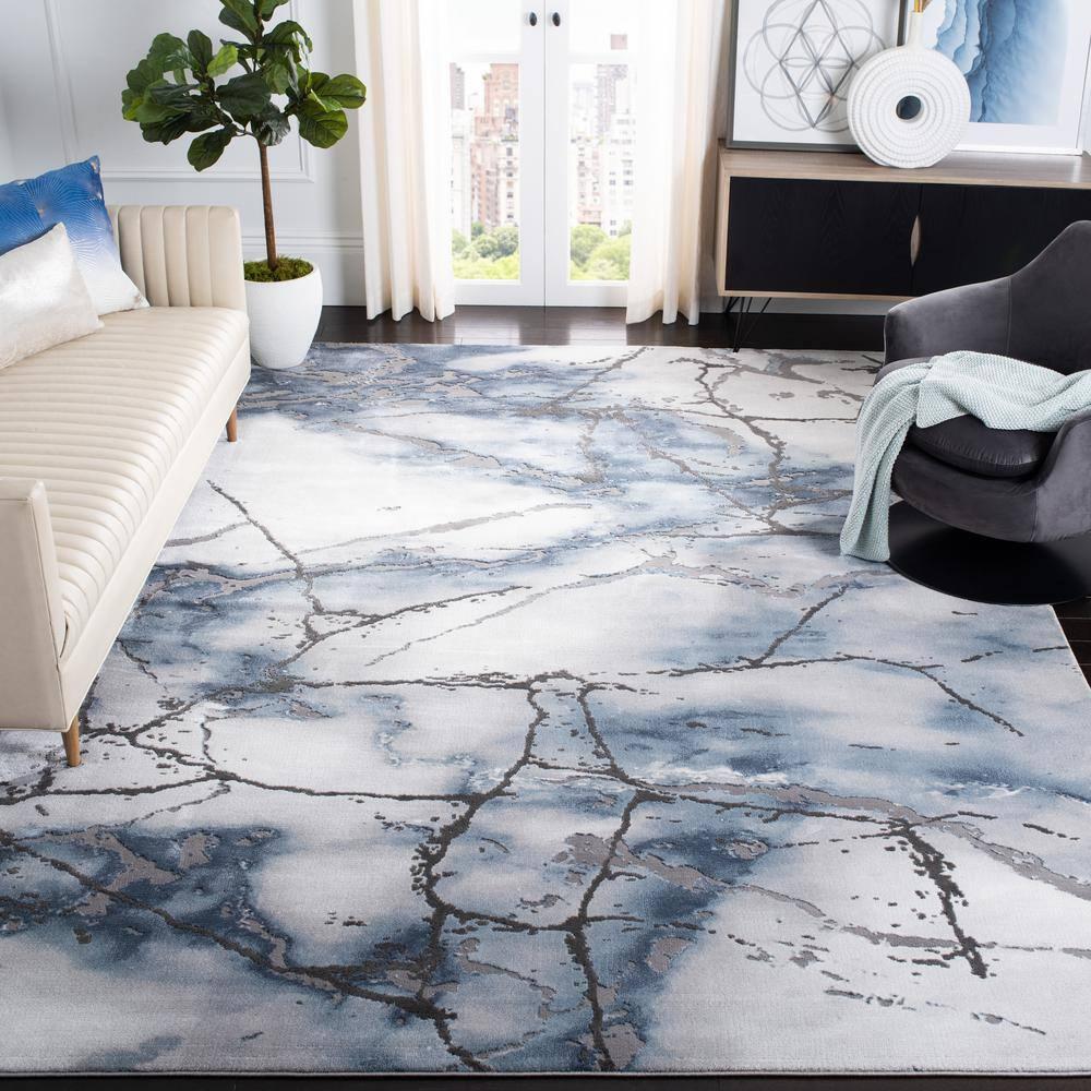 Craft CFT877 Loomed Indoor Area Rug - Grey/Blue - 12'x15' - Safavieh