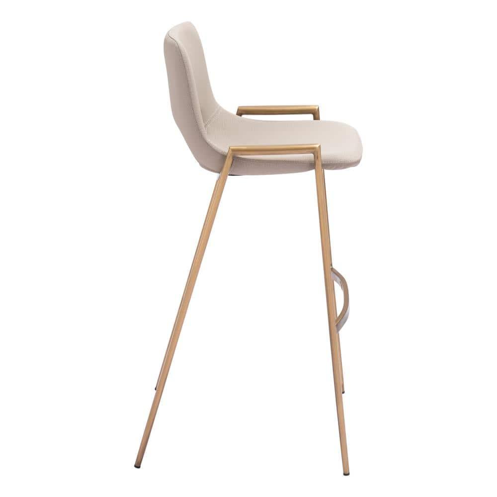 Zuo Hospitality Desi Black Upholstered Counter Stool (Set of 2)