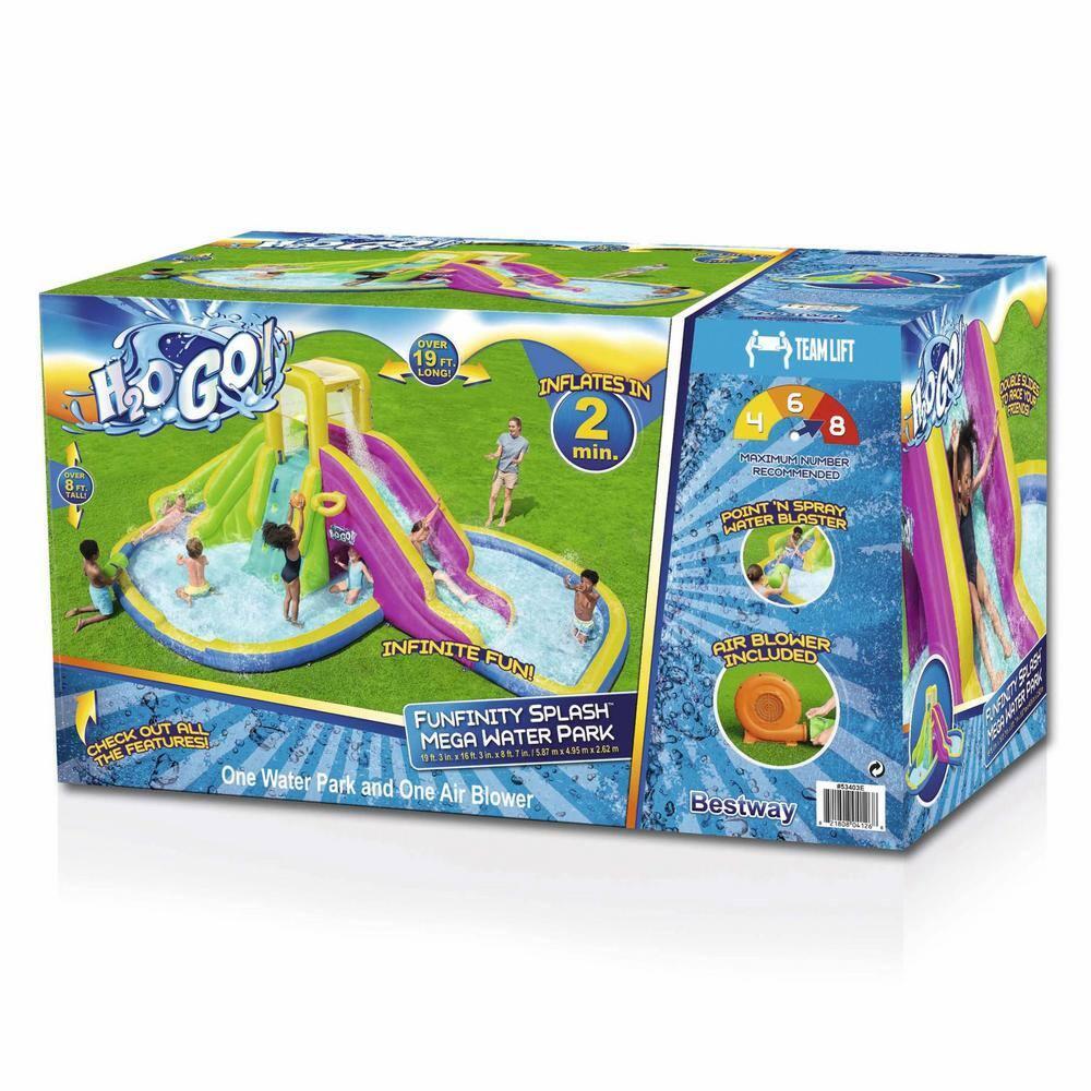 Bestway H2OGO! Funfinity Splash Kids Inflatable Mega Water Park with Blower