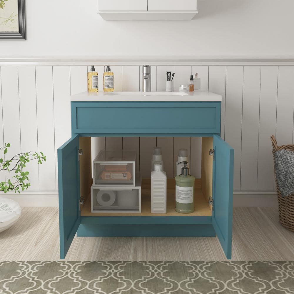 36" W Birch Plywood Freestanding Single Base Storage Cabinet with Soft Close Door