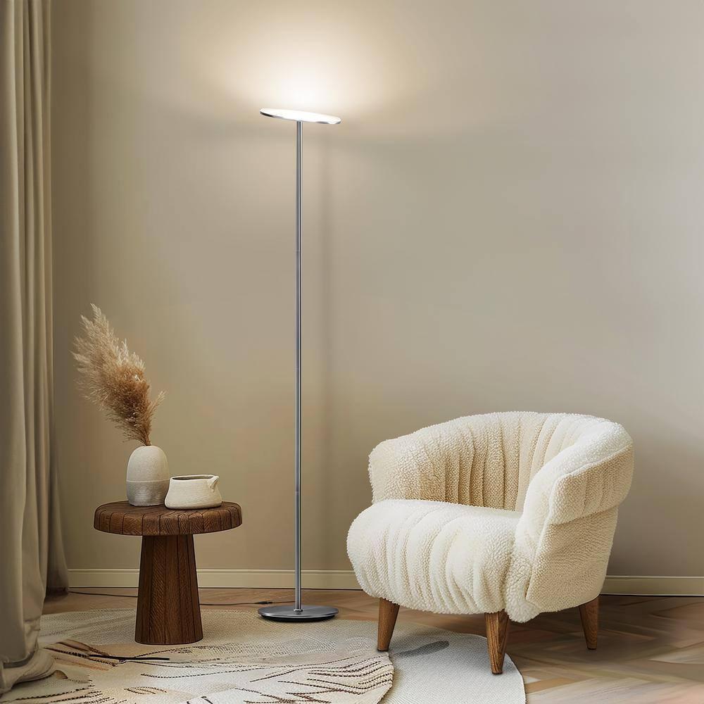 Brightech Sky Flux Industrial 63" Dimmable LED Floor Lamp with Adjustable Head