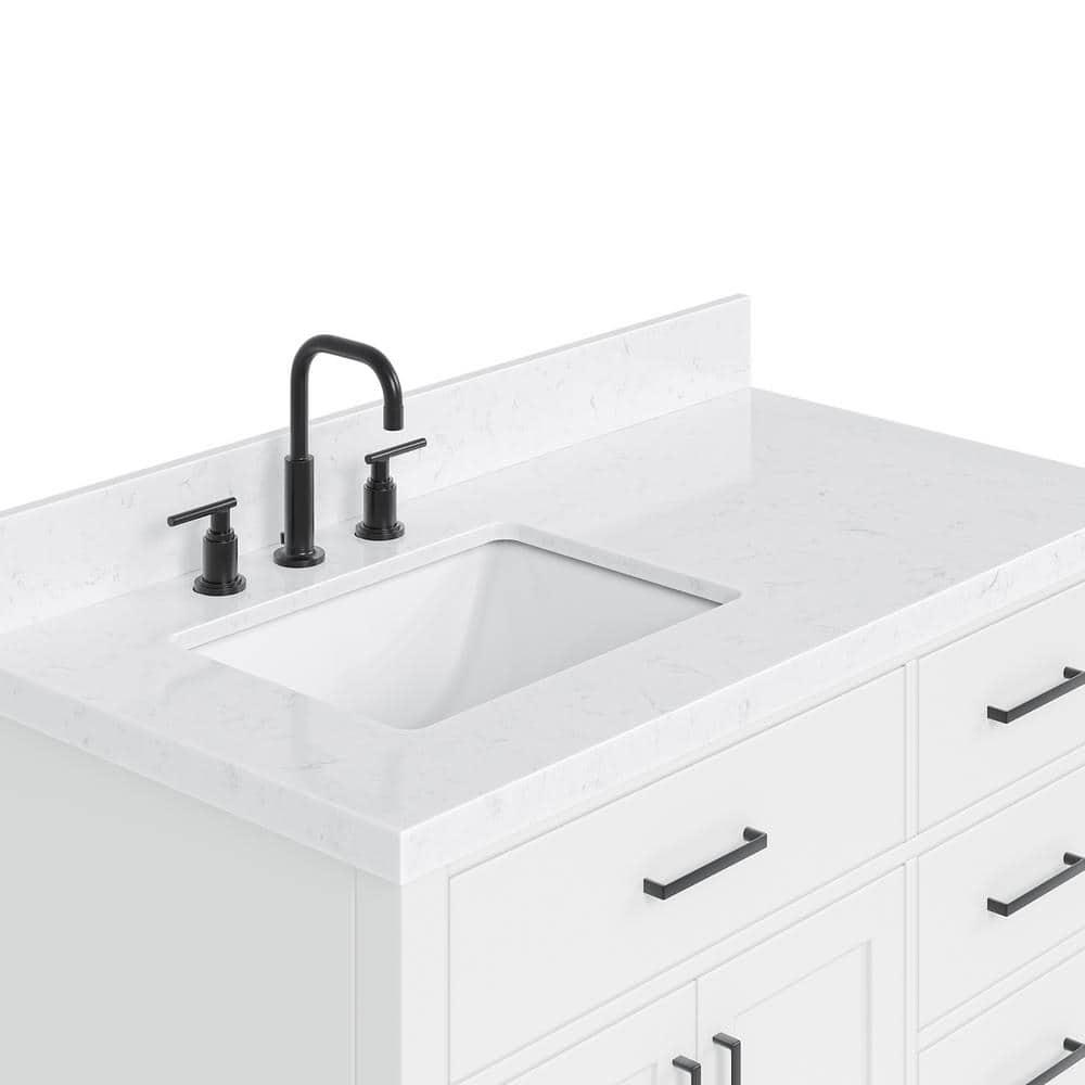 Ariel T042slcqrvo Hepburn 42" Free Standing Single Basin Vanity Set - White