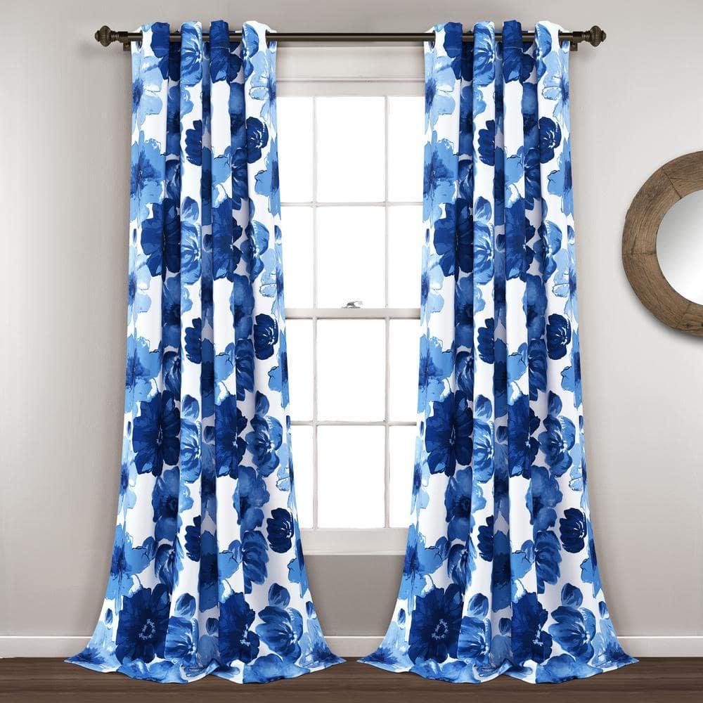 Lush Decor Leah Polyester Room Darkening Curtain Pair (Set of 2)