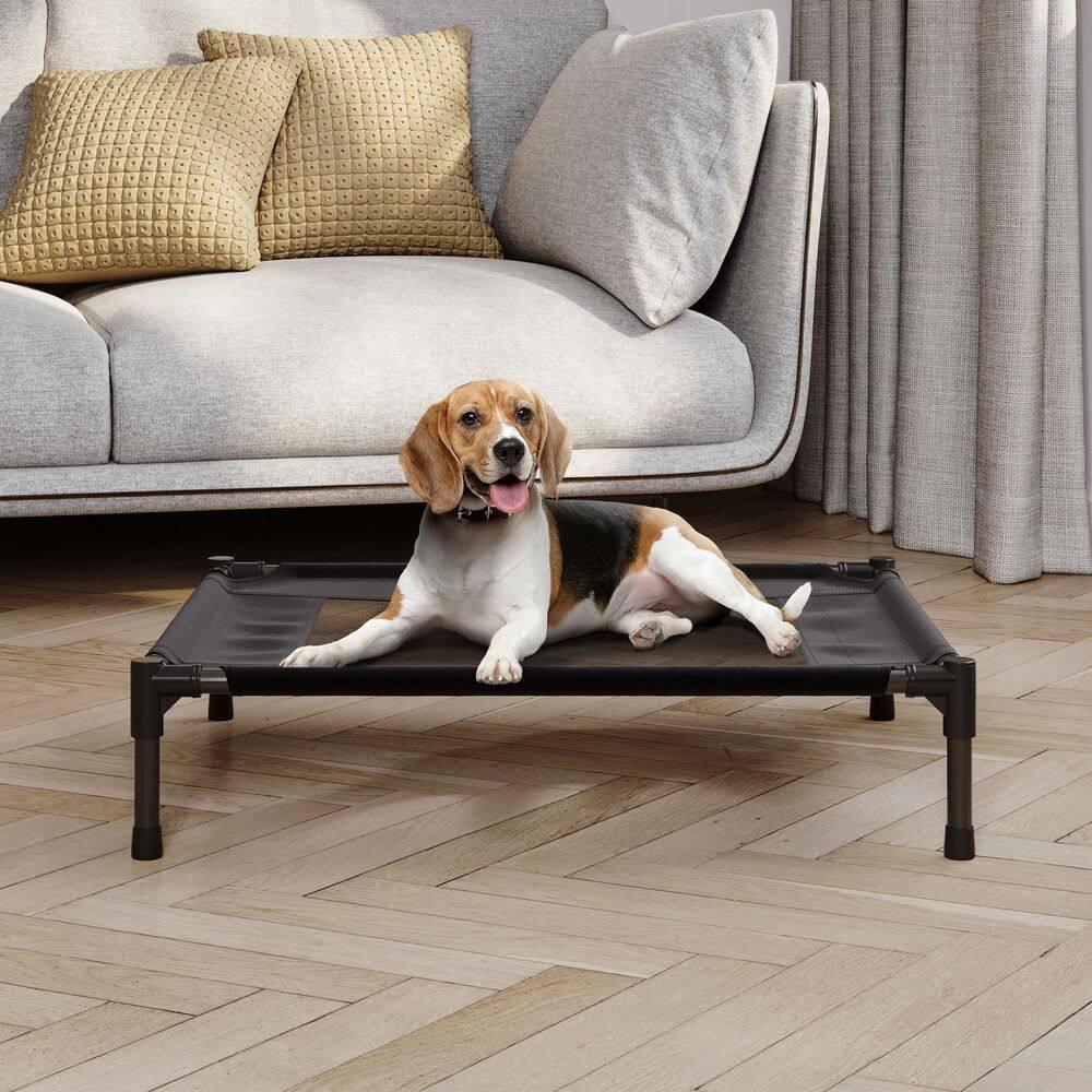 Petmaker PETMAKER 24.5x18.5-Inch Elevated Dog Bed, Black