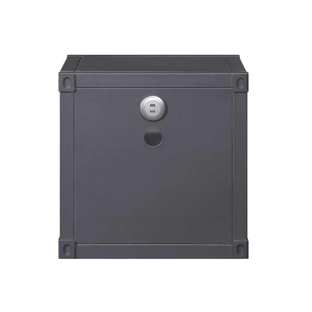 F&L Homes Studio Cargo Metal Nightstand W/USB