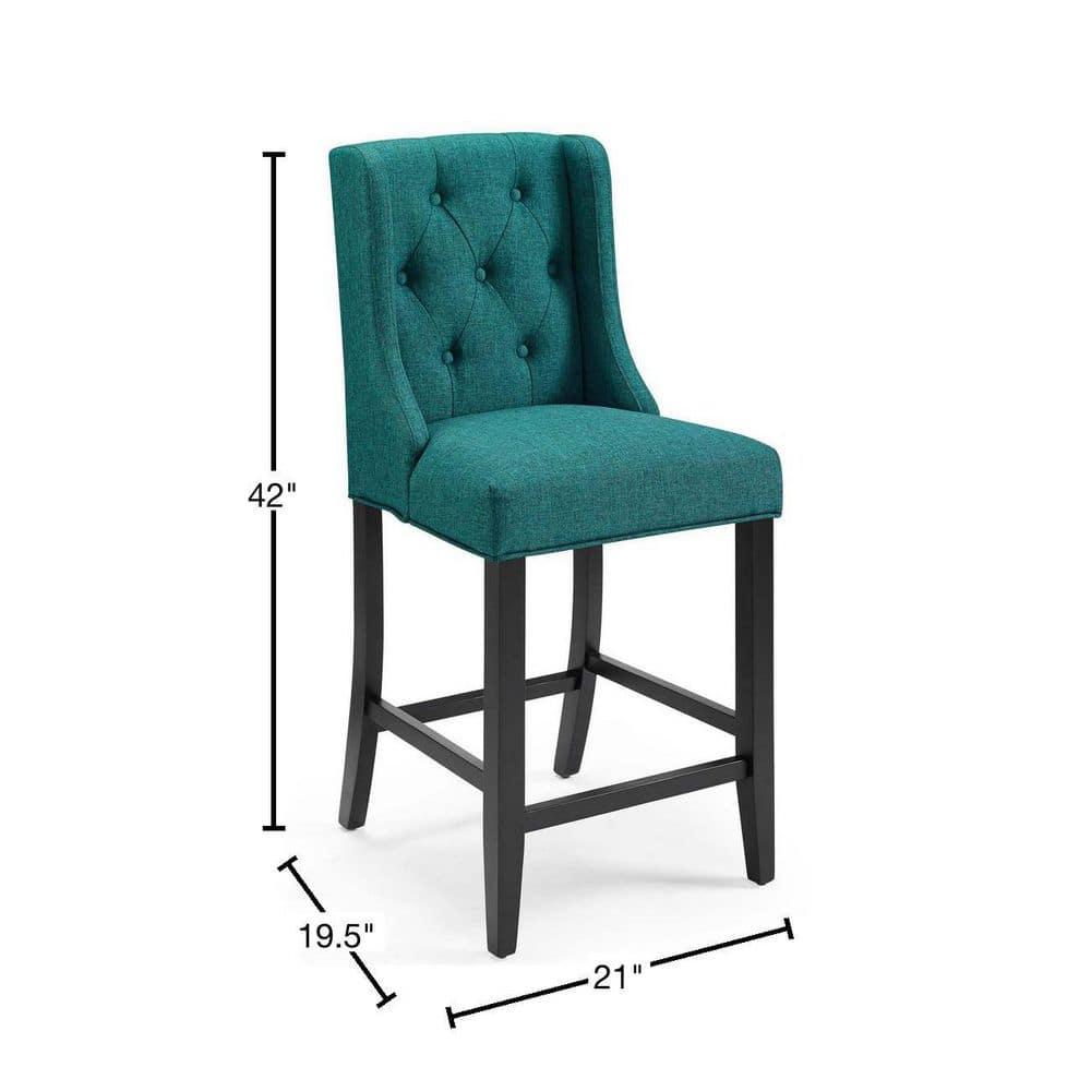 Modway Baronet Tufted Button Upholstered Fabric/Faux Leather Stool