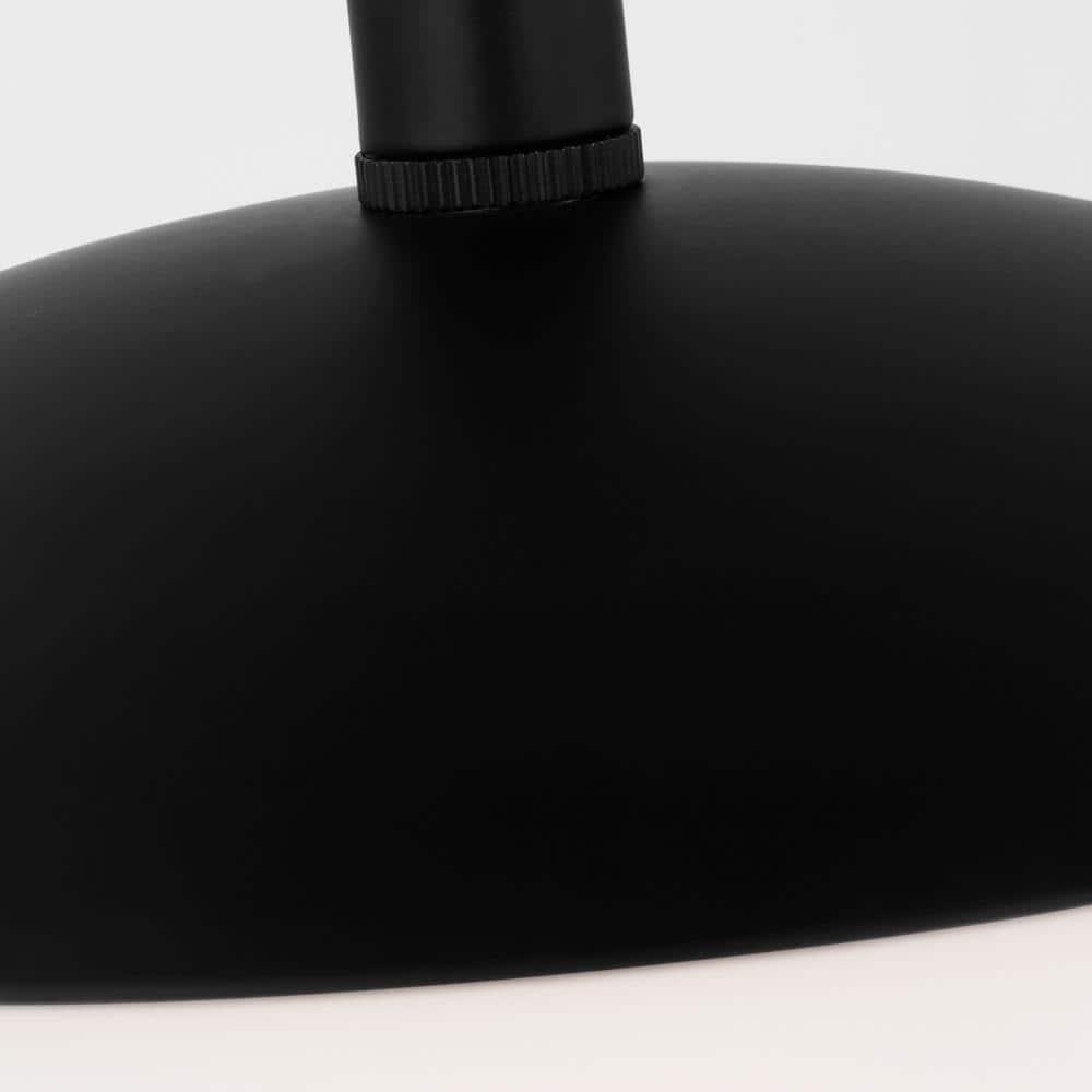 Midnight Black Globe Pendant Lamp with White Glass Shade