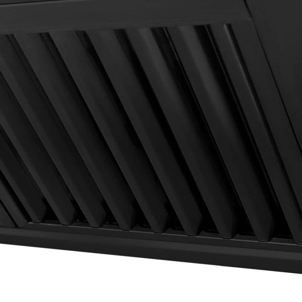 ZLINE ZLINE 36 in. Black Stainless Steel Range Hood W/ Black Stainless Steel Handle (BS655-36-BS) BS655-36-BS
