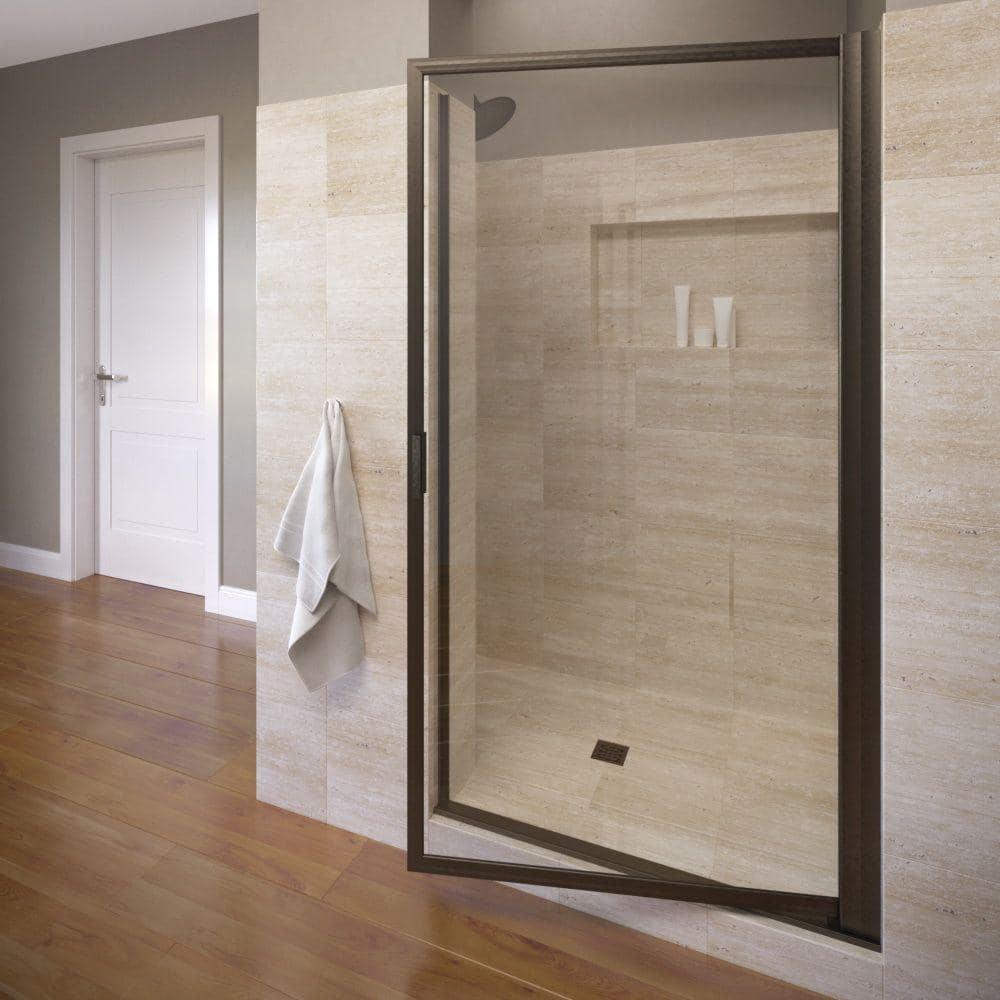Sopora 24-1/2 in. x 63-1/2 in. Framed Pivot Shower Door in Oil Rubbed Bronze