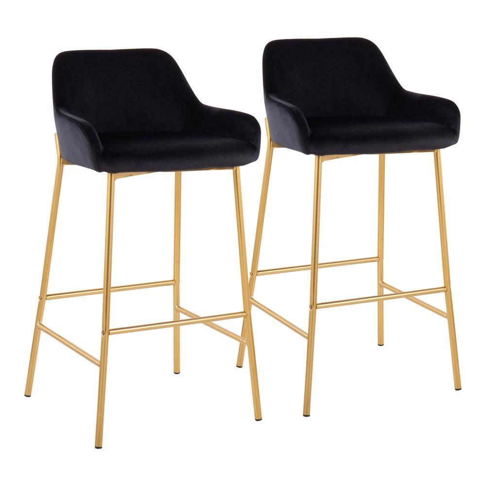 Willa Arlo™ Interiors Cassiopeia Upholstered Counter Stool with Metal Frame (Set of 2)