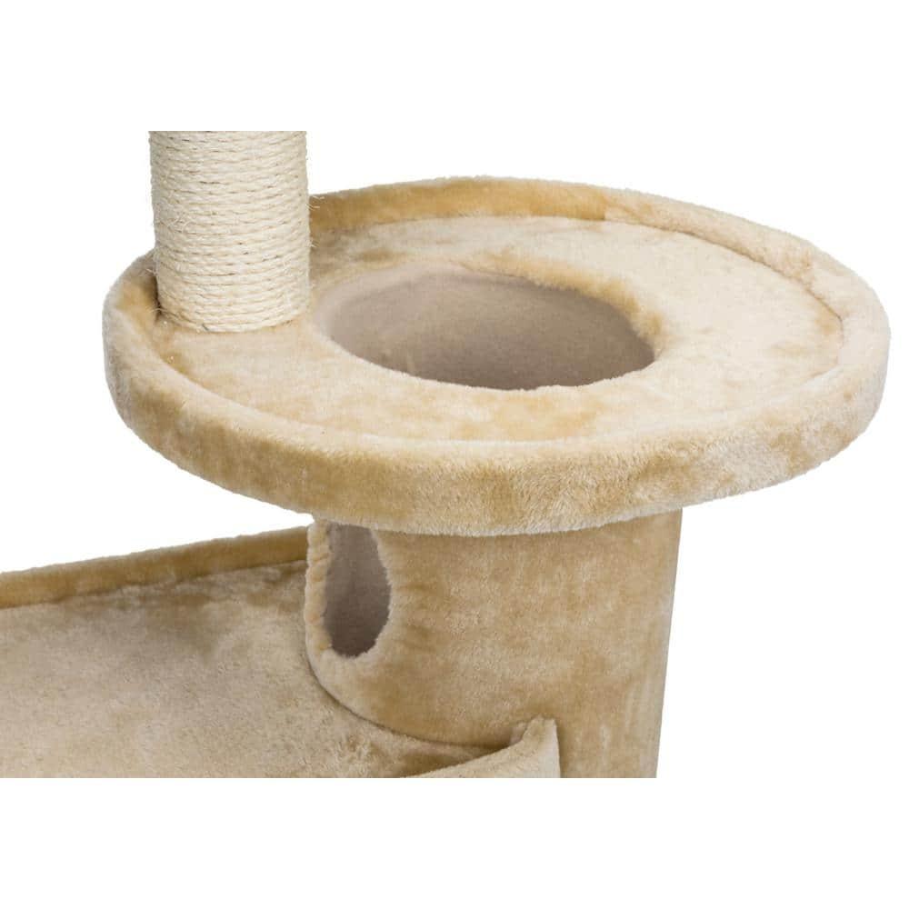 TRIXIE TRIXIE Oviedo 41" Cat Tree, 3-Level Cat Tower, Sisal Scratching Posts, Plush Condo, Tunnel, Platforms