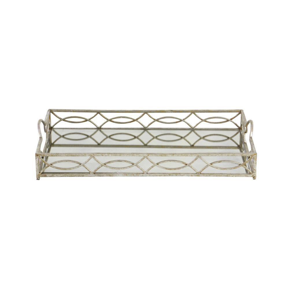 Modern Reflections Rustic Iron Tray (25") - Olivia & May