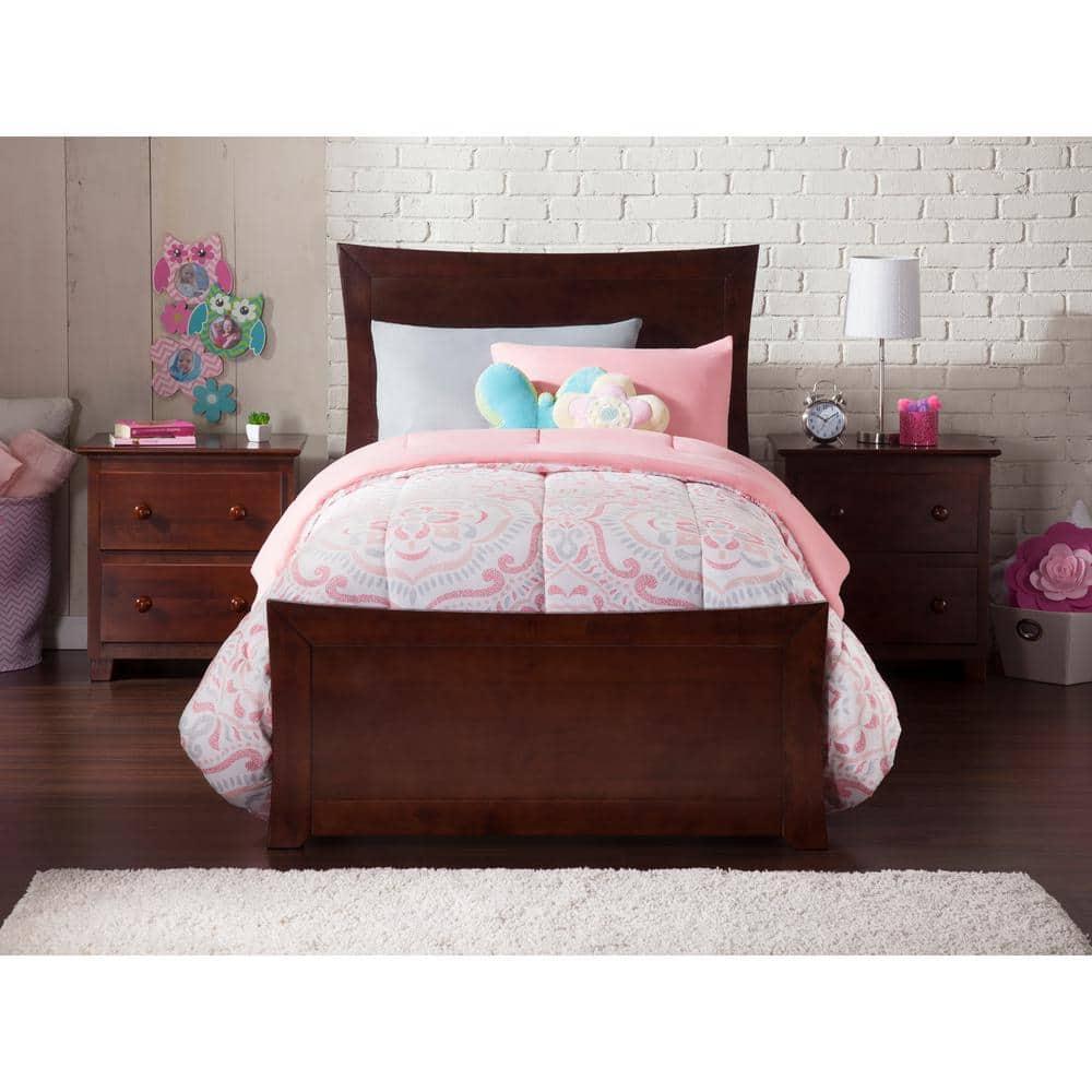 AR9012114 Metro Platform Bed with 2 Urban Bed Drawers, Twin XL, Walnut