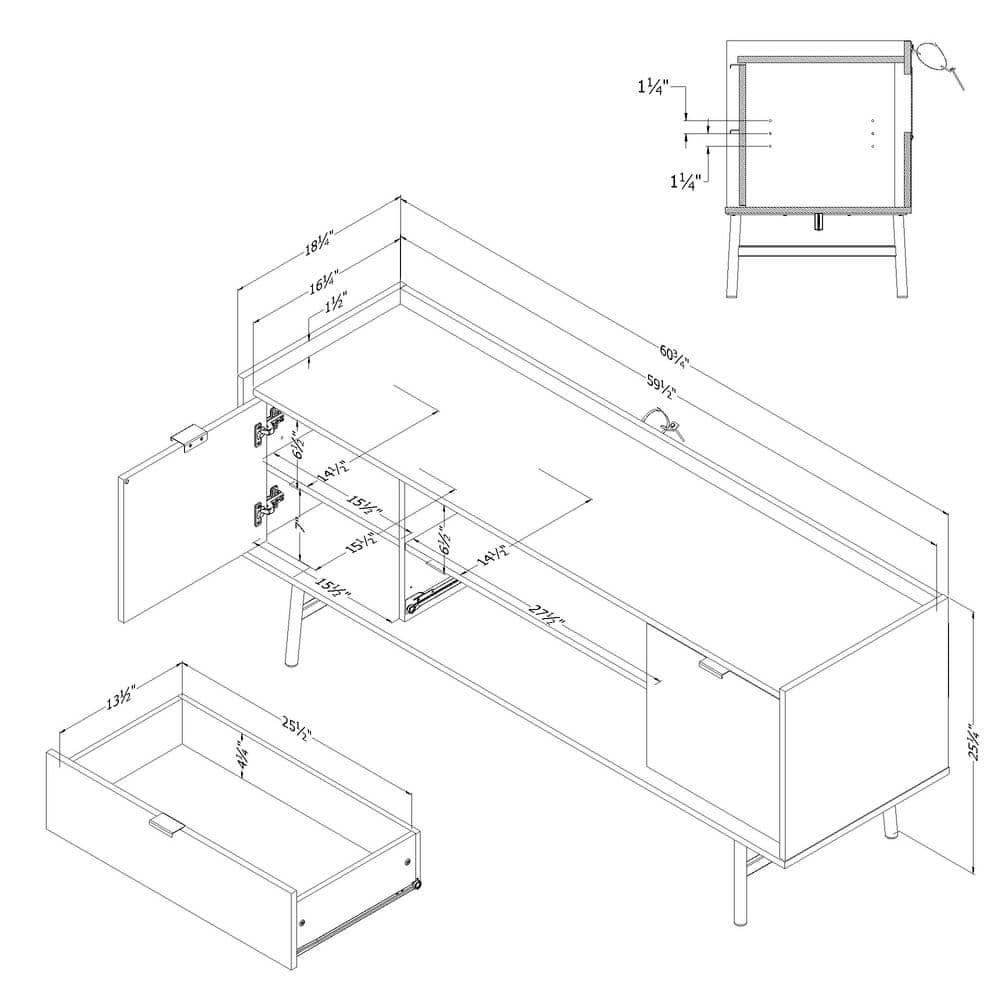 South Shore City Life 75" TV Stand With Doors And Drawer | Wayfair