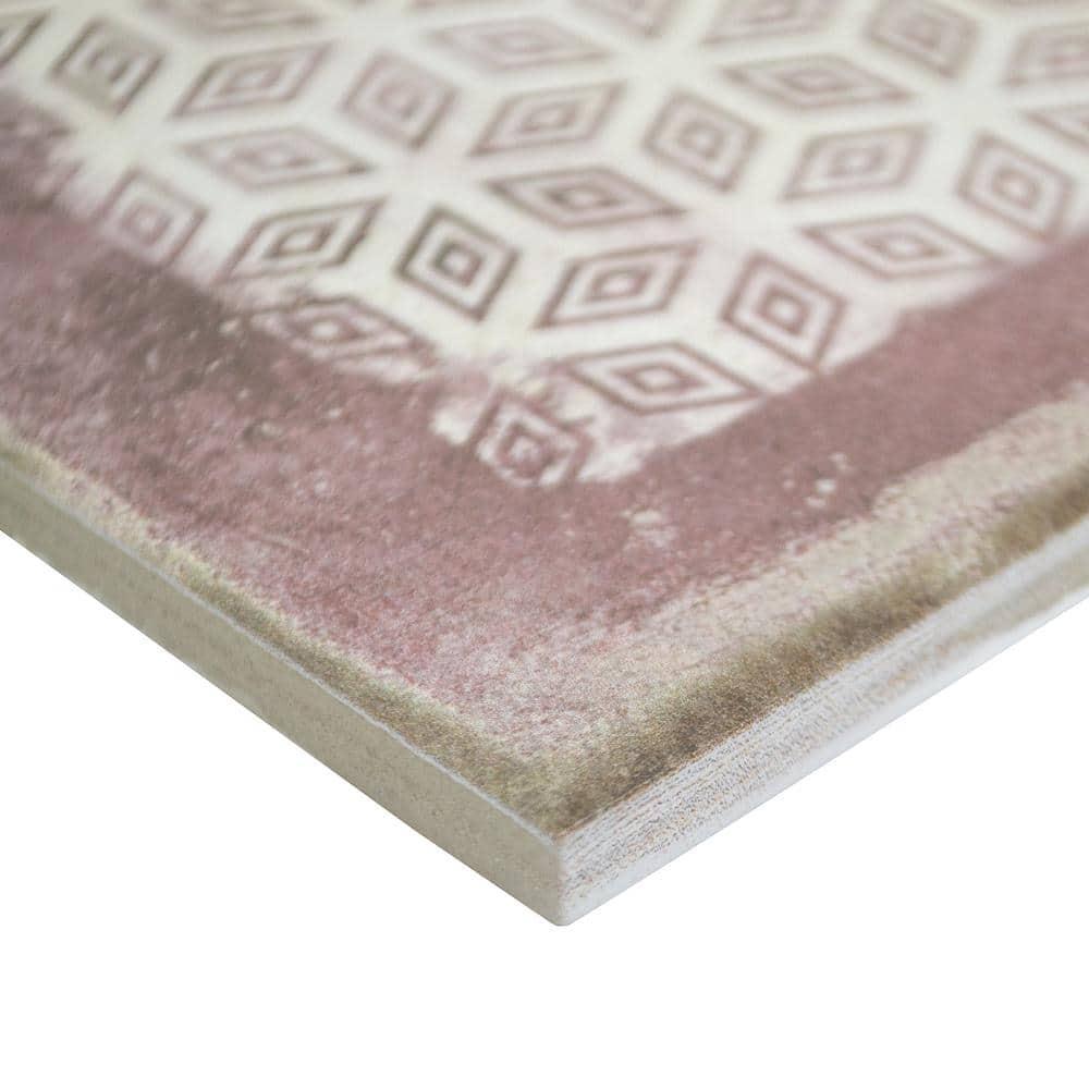 Bond Tile 8" x 8" Encaustic Patterned Look Wall & Floor Tile