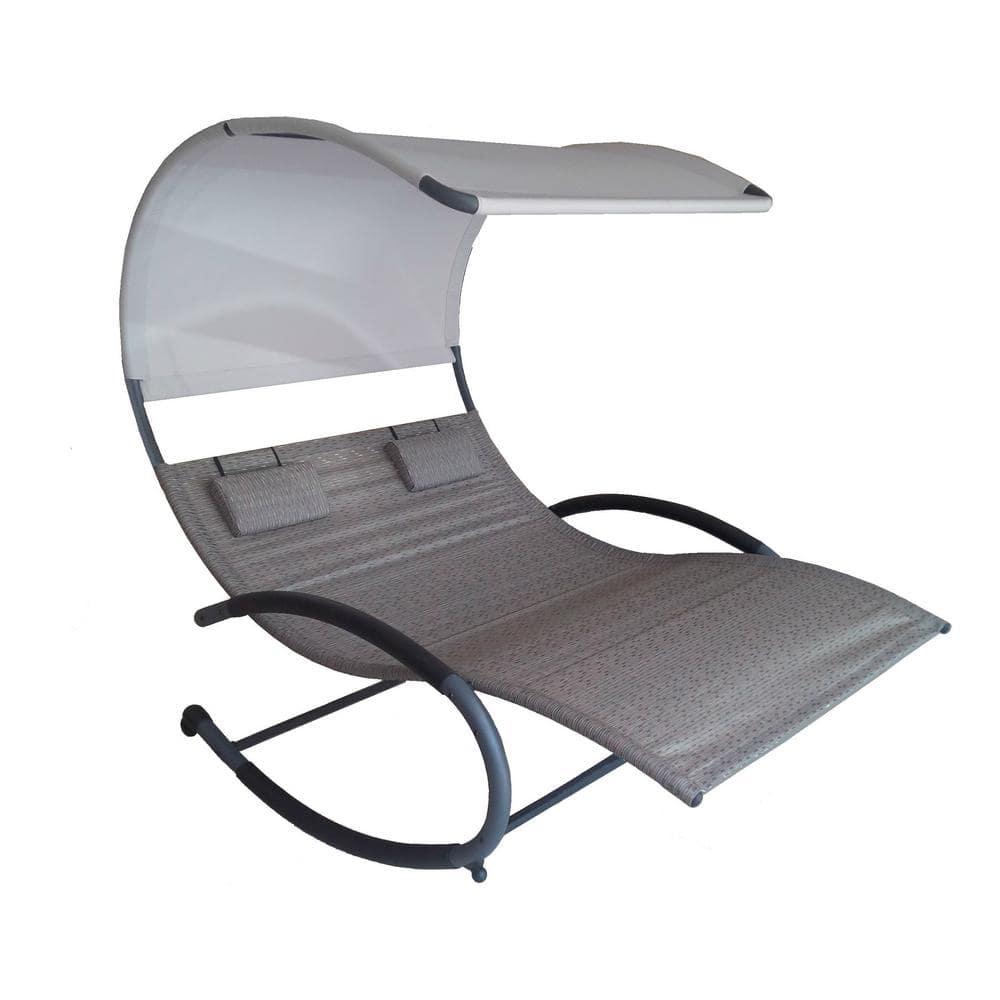 Outdoor Metal Chaise Lounge - Set of 2