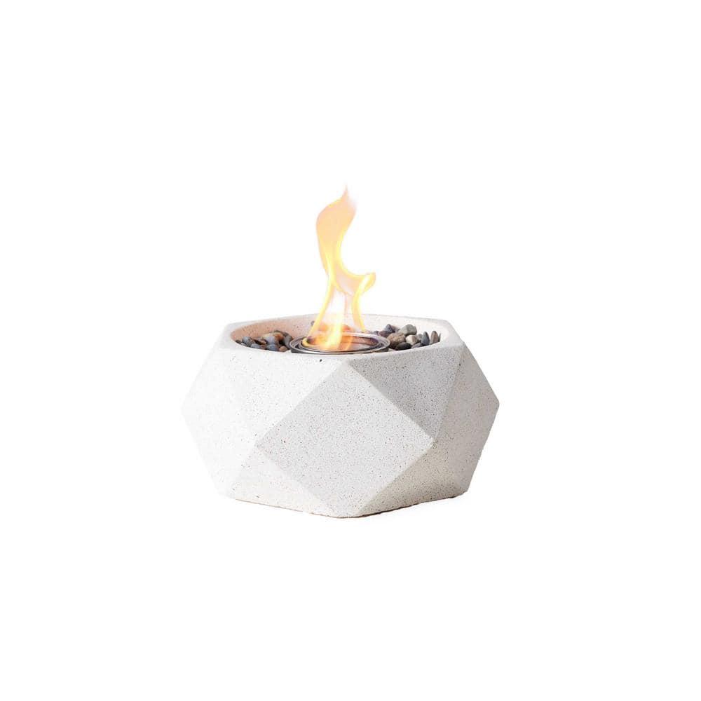 TerraFlame TerraFlame Geo Concrete Table Top Gel Fuel Fire Bowl - Indoor and Outdoor Use