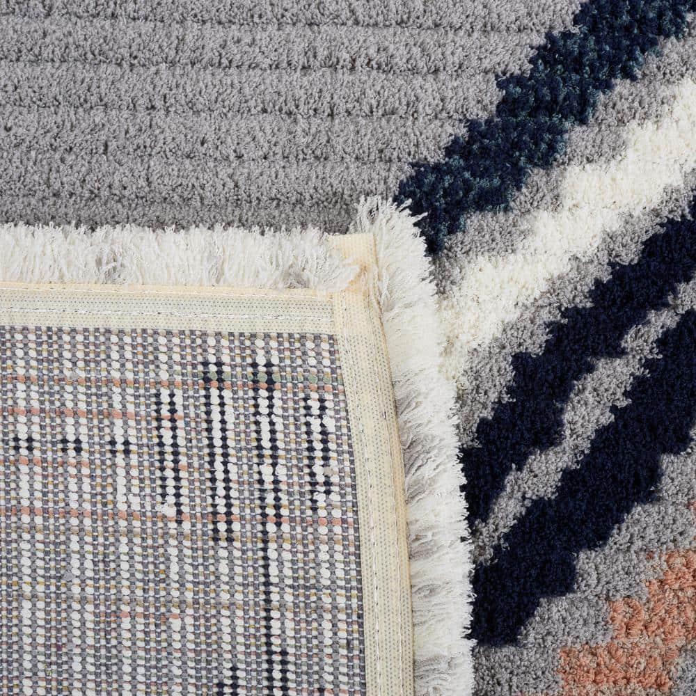 Marrakesh MRK616 Power Loomed Area Rug - Gray/Blue Rust - 5'3"x7'6" - Safavieh.