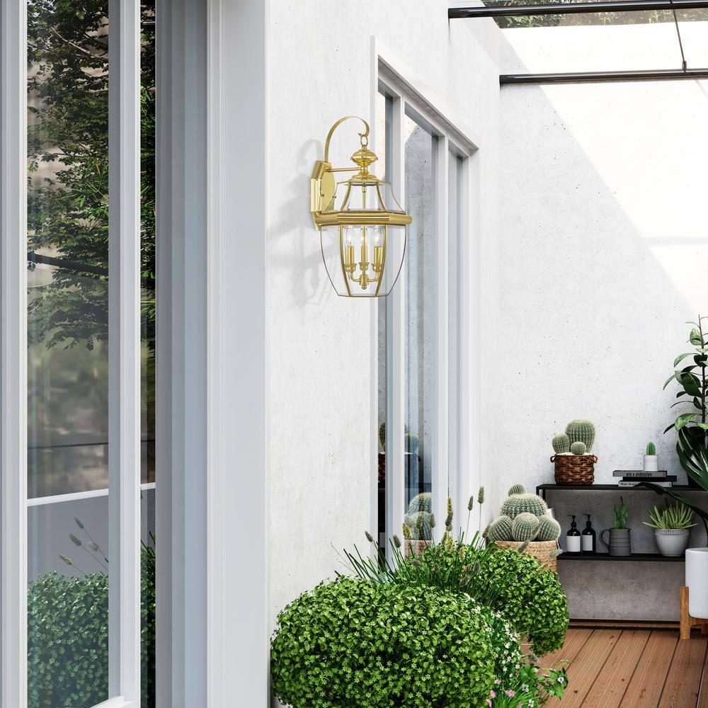 Livex Lighting Monterey 3 - Light Wall Light in  Polished Brass