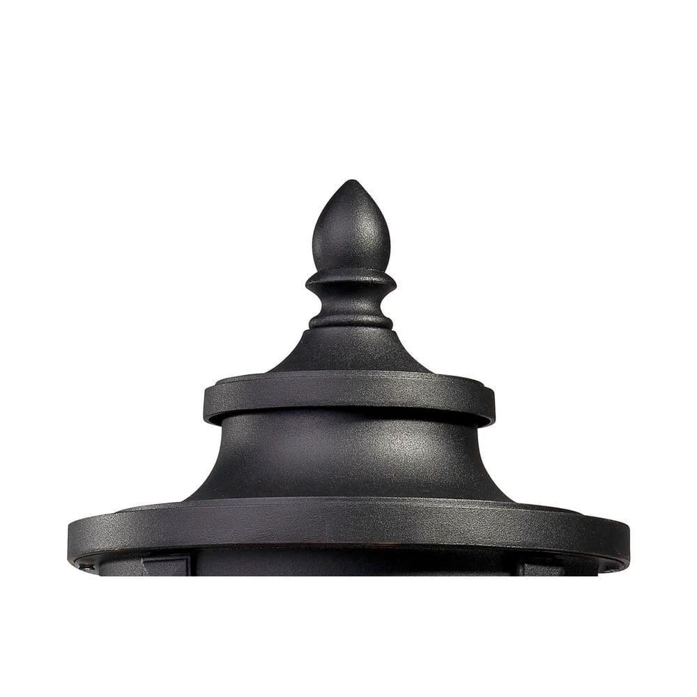 Minka Lavery Vintage Outdoor Post Light Fixture Black LED 19 1/4" Clear Hammered Glass for Post Exterior Barn Deck Porch Patio