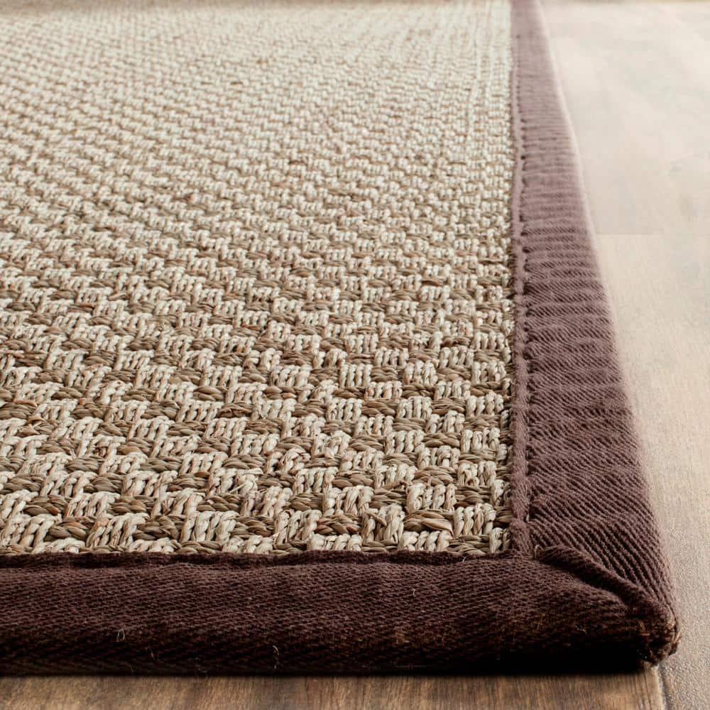 Natural Fiber NF114 Power Loomed Indoor Area Rug - Natural/Dark Brown - 8'x10' - Safavieh