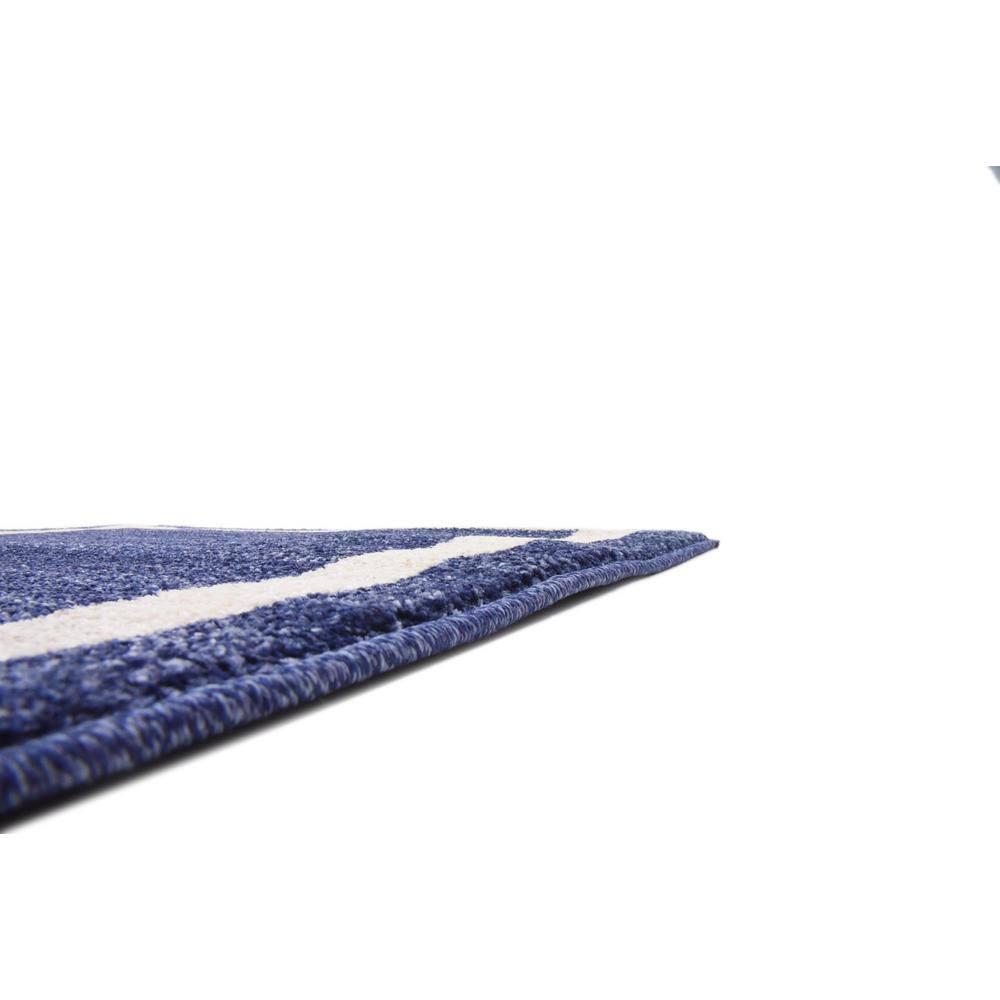 Unique Loom Del Mar Collection Area Rug - Maria (2' 7" x 10' Runner Navy Blue/Ivory)