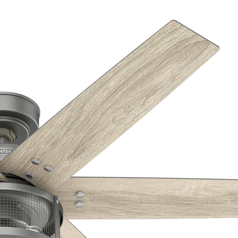 52" Houston 6 - Blade Ceiling Fan With LED Light Kit And Handheld Remote