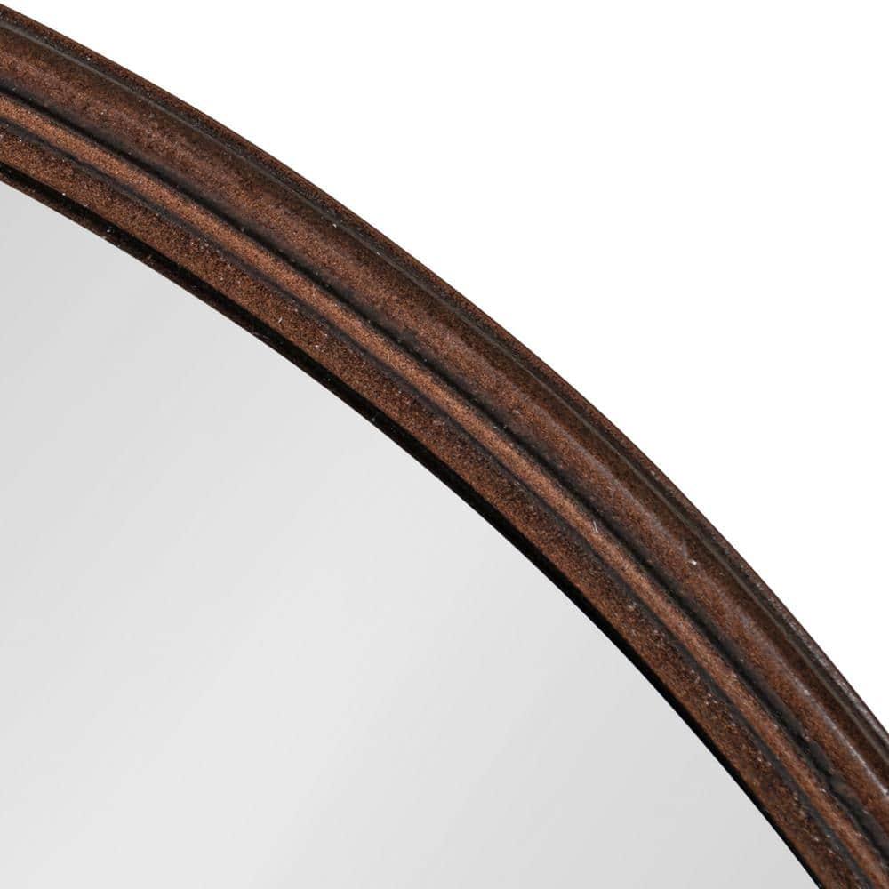 Kate and Laurel Caskill Modern Framed Capsule Mirror, 16 x 48, Bronze, Decorative Oval Accent Mirror for Wall