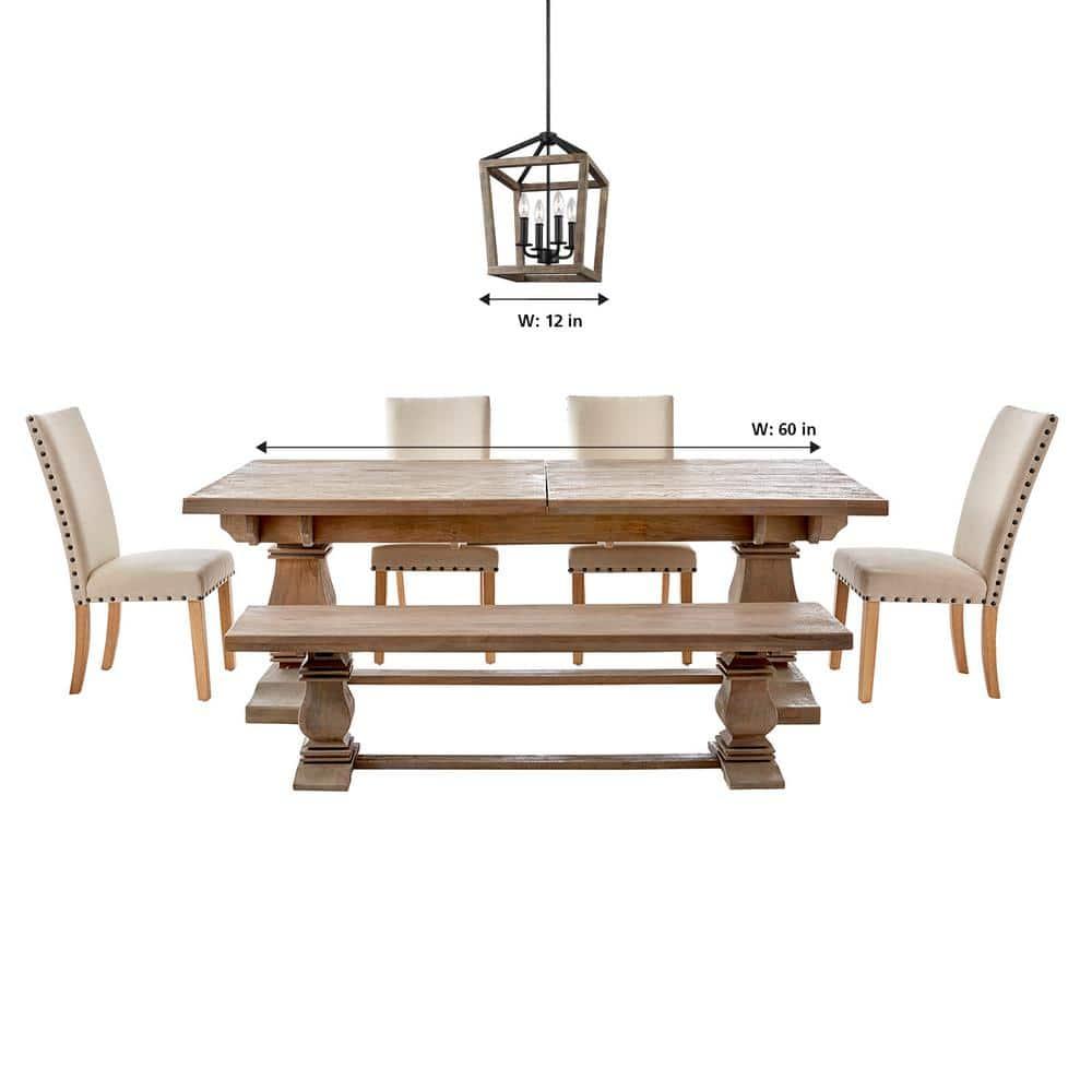 Buford Wood & Iron Chandelier (12"-26")