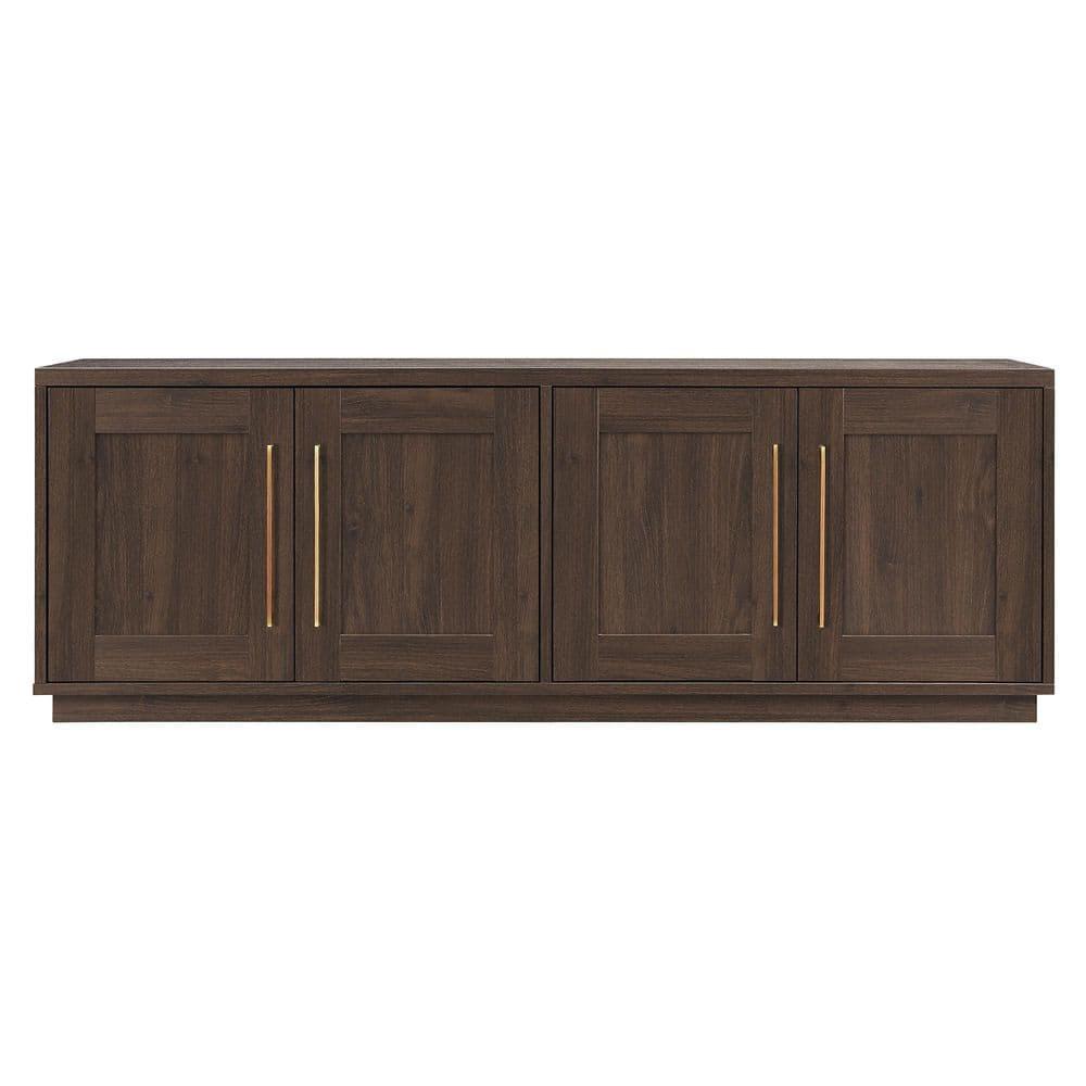 Evelyn&Zoe Tillman Rectangular TV Stand for TV's up to 75", Alder Brown