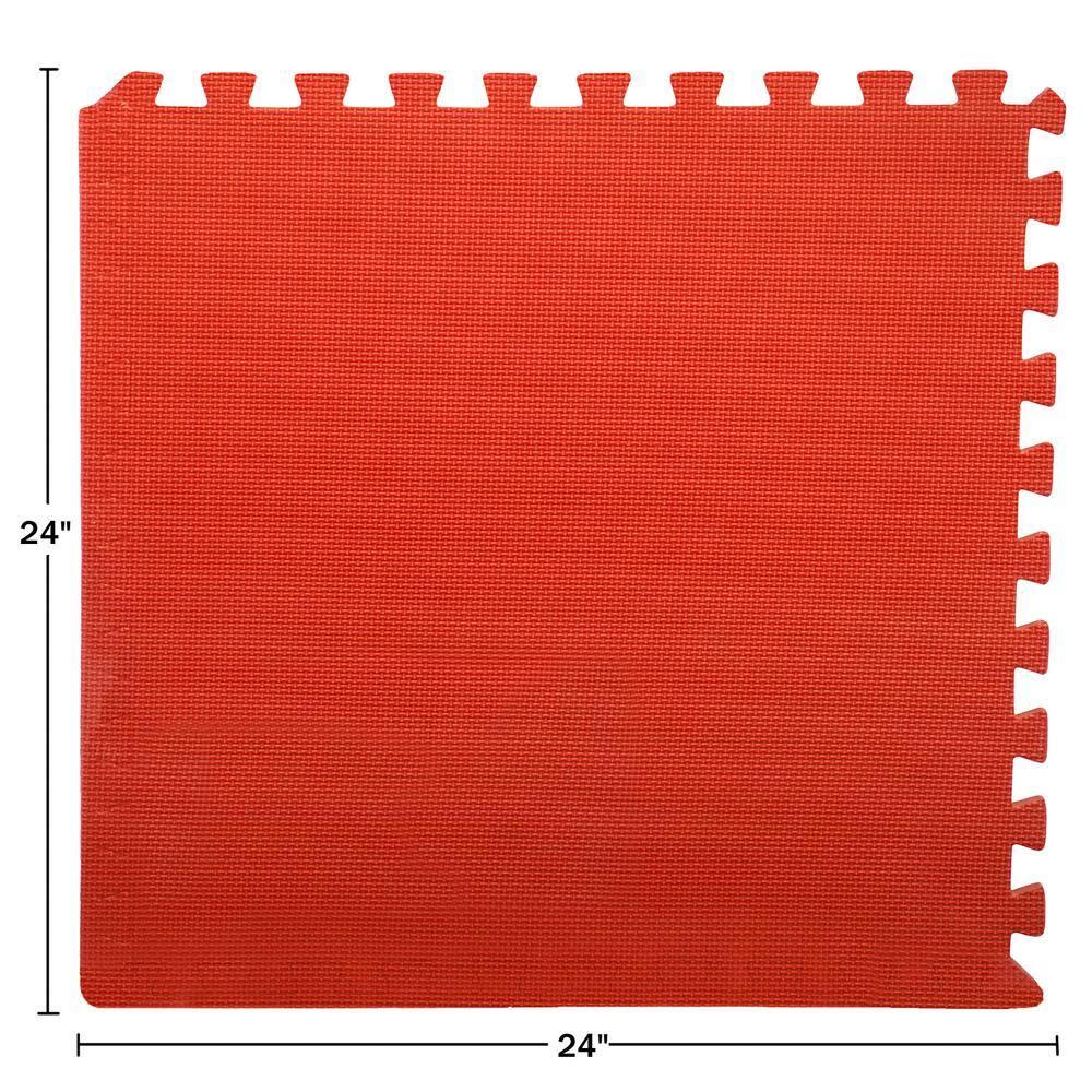EVA Foam Mat Tiles 12-Pack - 48 SQ FT Interlocking Padding for Playroom or Gym Flooring - Workout Mat or Baby Playmat by Stalwart (Multicolor)
