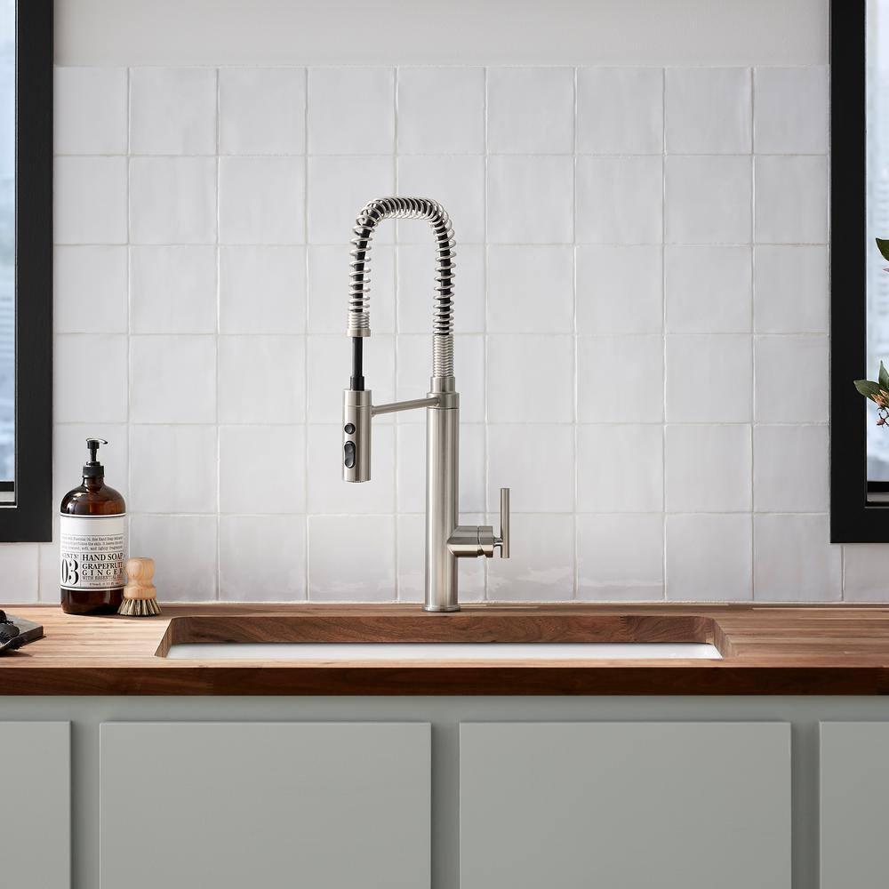 Kohler Purist® Single Handle Semi-Professional Pre-Rinse Kitchen Faucet with Pull Down Sprayer