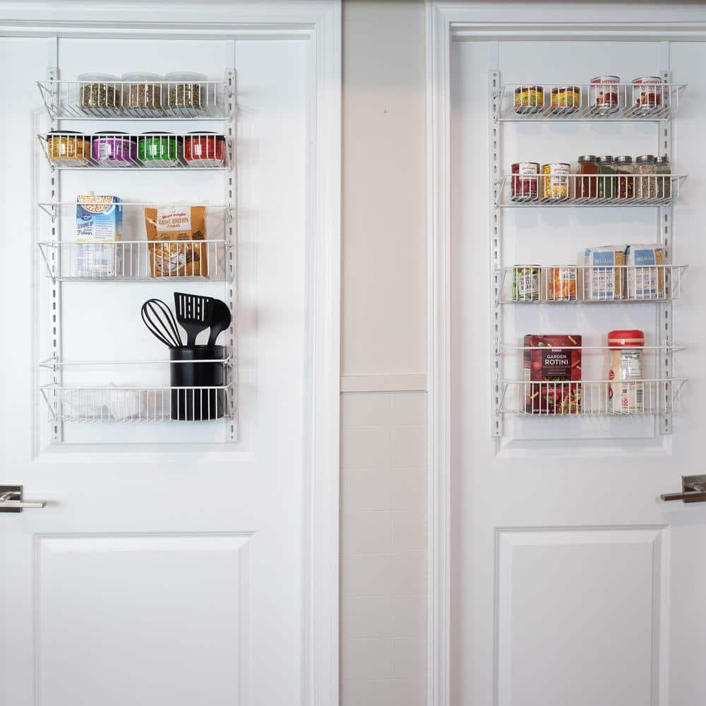 Home-Complete 9-Tier Over the Door Organizer with Adjustable Shelves, White