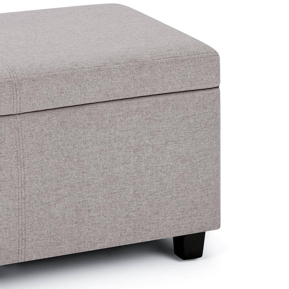 Simpli Home Avalon Storage Bench in Cloud Gray