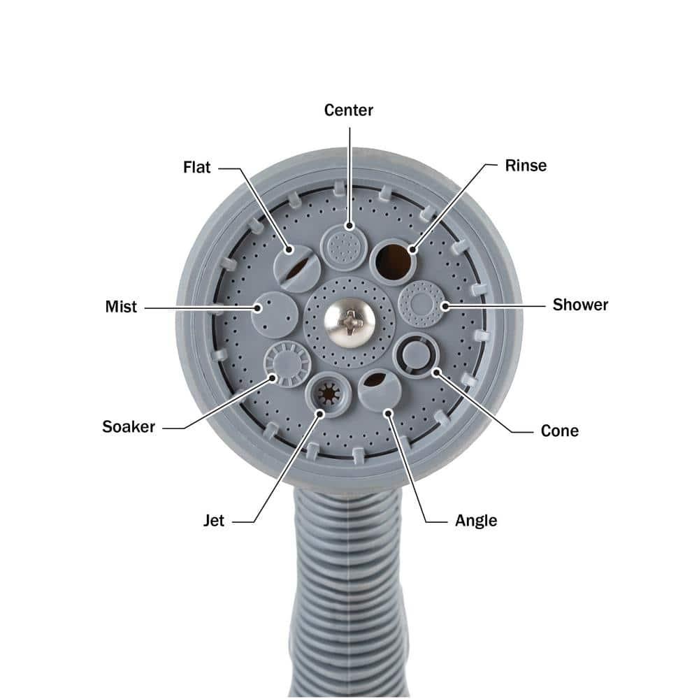 Retractable Hose - 100 FT Garden Hose with 9 Nozzle Patterns - Hose Reel Wall Mount with 180-Degree Swivel Bracket and Auto-Rewind by Pure Garden