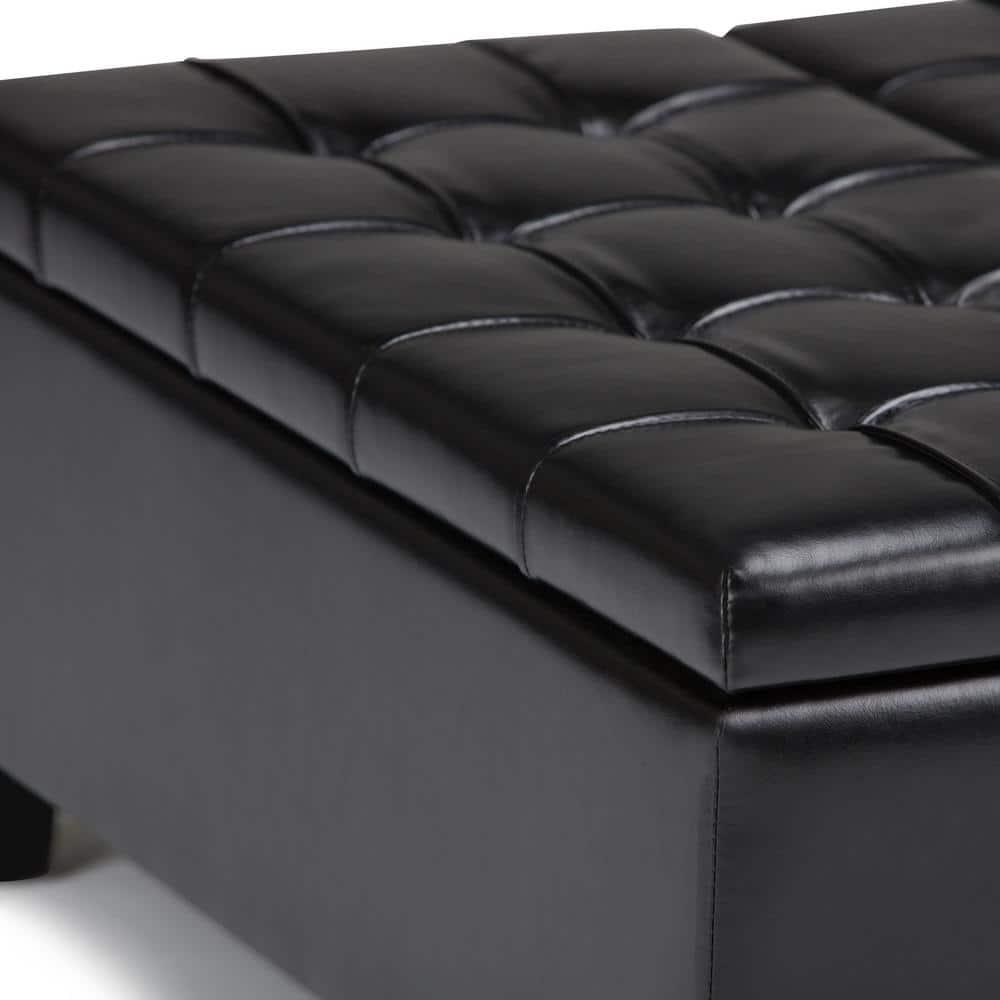 Simpli Home Harrison Coffee Table Storage Ottoman
