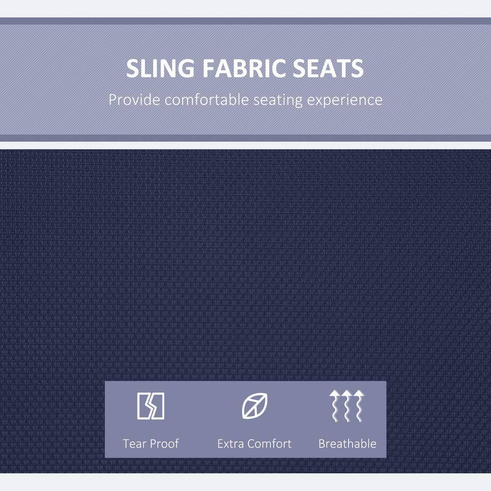 Outsunny 3-Seater Patio Swing Chair with Canopy Top for Backyard Balcony