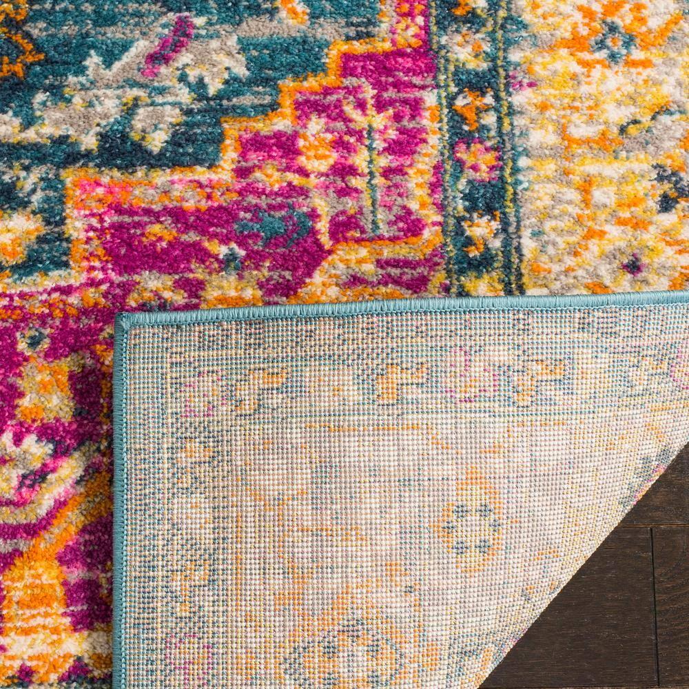 Madison 200 MAD202 Power Loomed Indoor Area Rug - Blue/Multi - 4'x6' - Safavieh