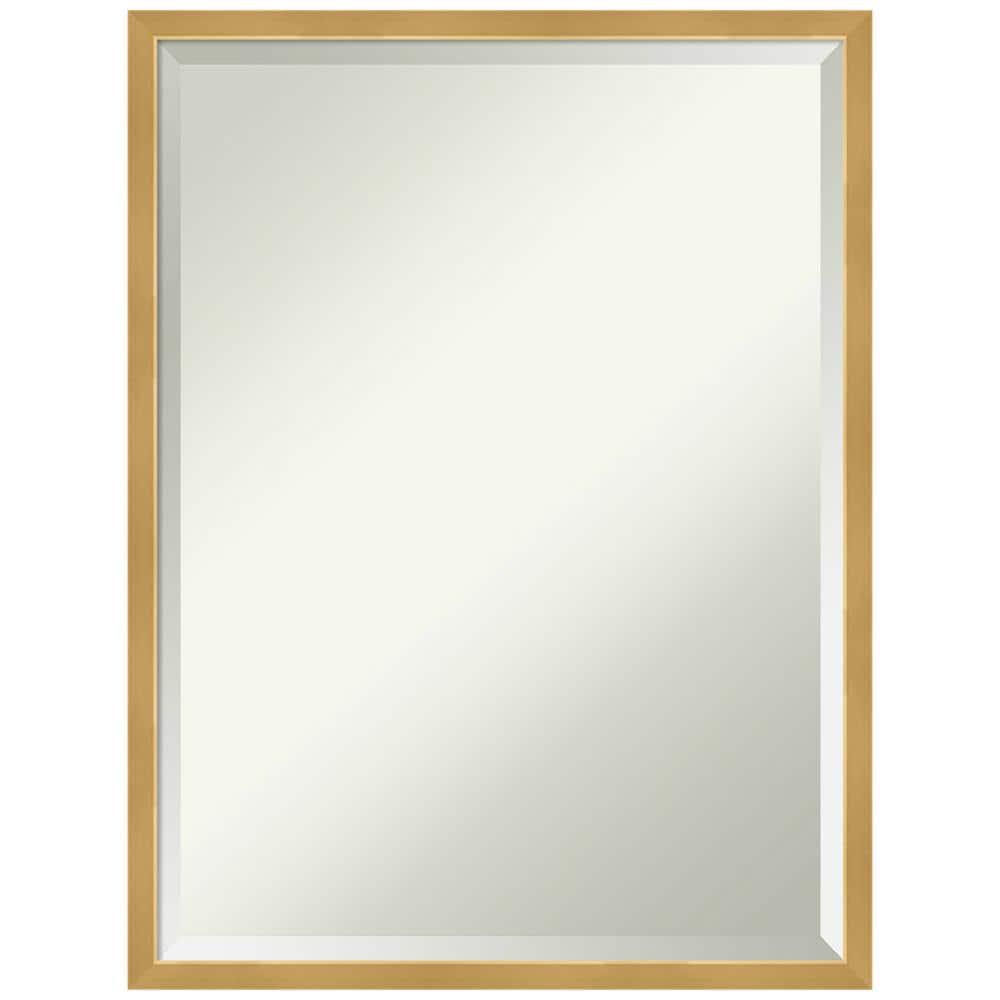 Amanti Art Svelte Polished Gold Beveled Wood Wall Mirror 25.5 x 19.5 in.
