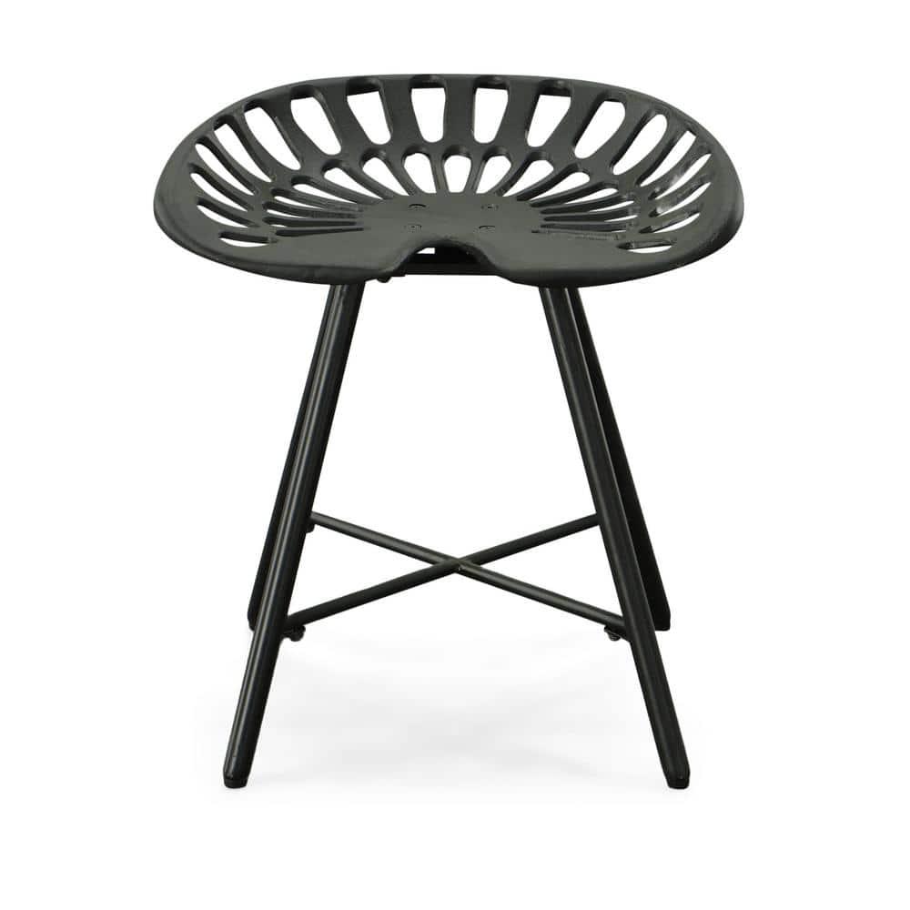 Carolina Living Kadin Tractor Seat Fireside Bench Black: Cast Iron, Farmhouse Style, Powder-Coated Finish