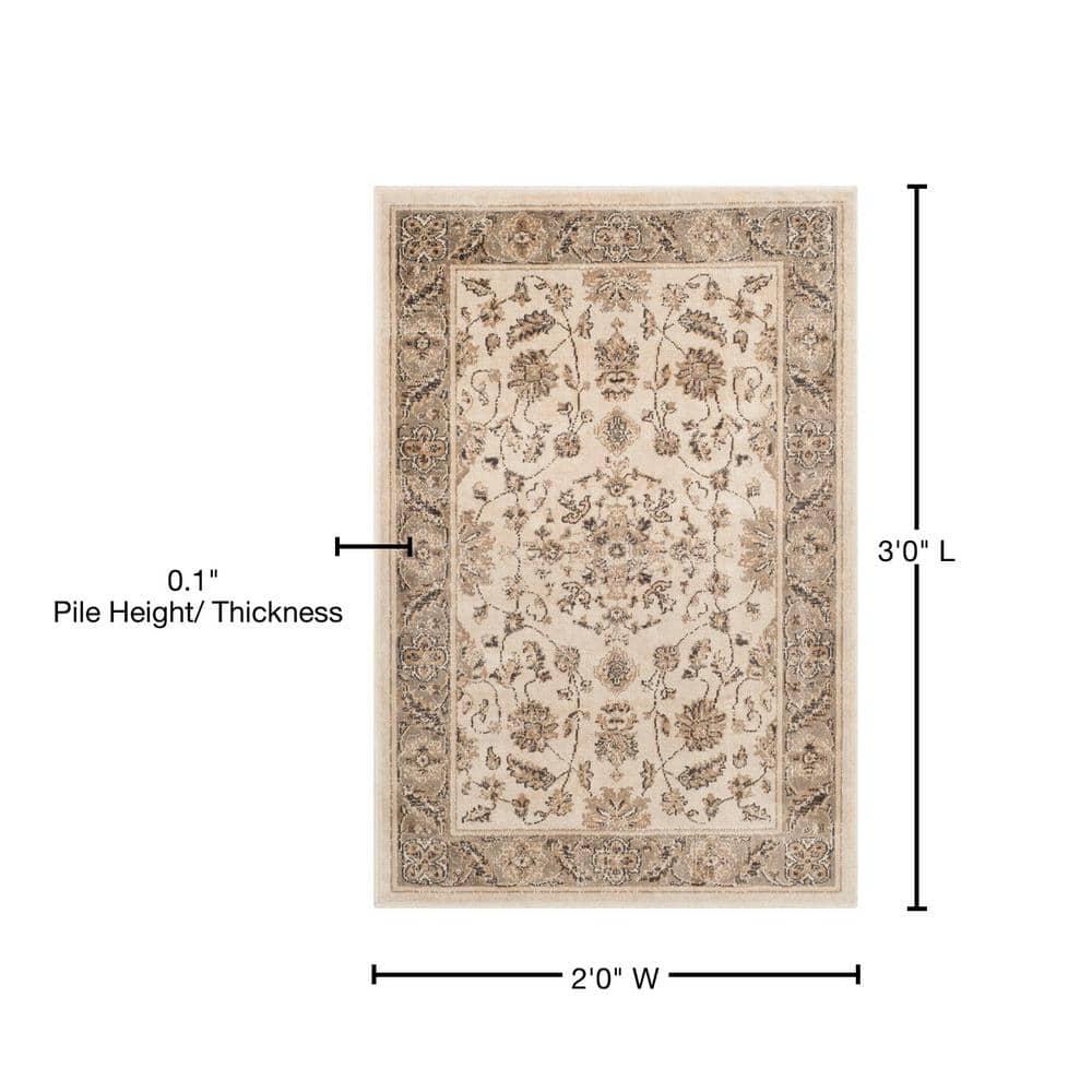 Vintage VTG168 Power Loomed Indoor Accent Rug - Stone/Mouse - 2'x3' - Safavieh.