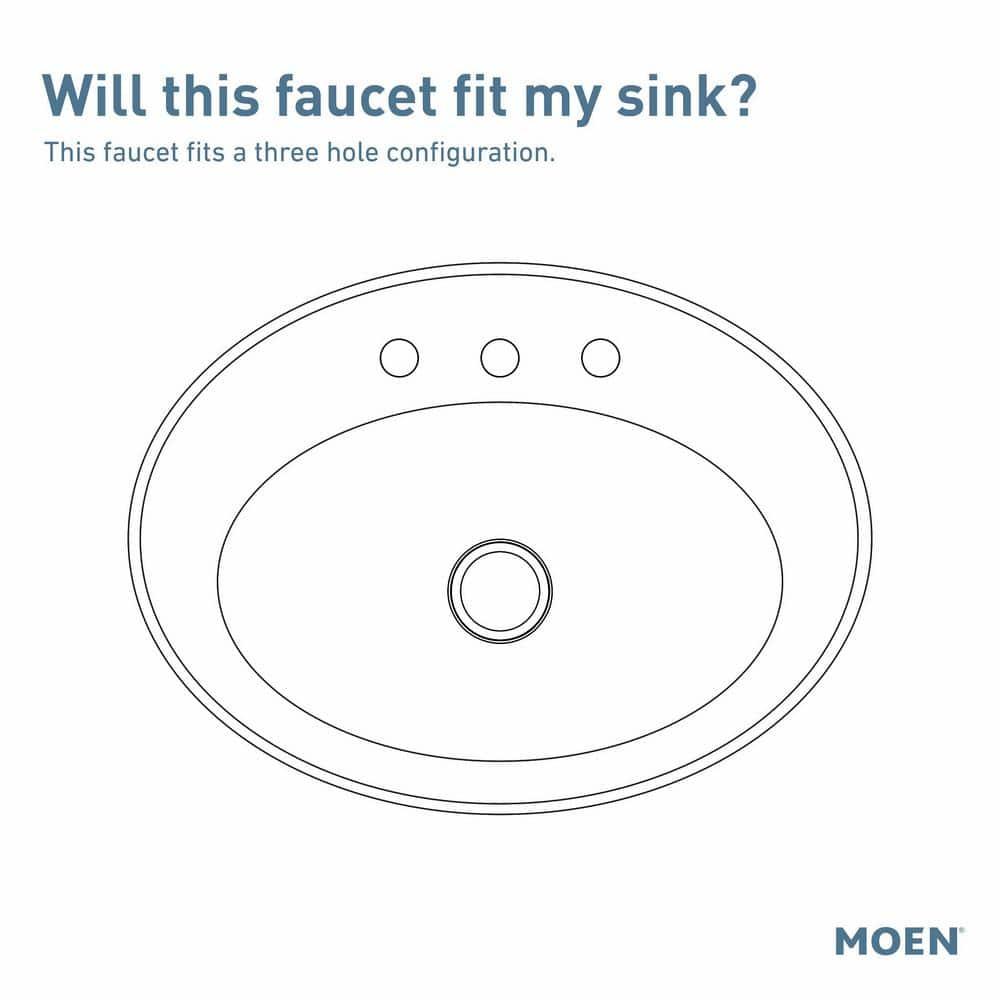 Moen Voss Two Handle 8 in. Widespread Bathroom Faucet Trim Kit, Valve Required